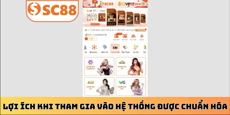 Lợi ích khi tham gia vào hệ thống được chuẩn hóa