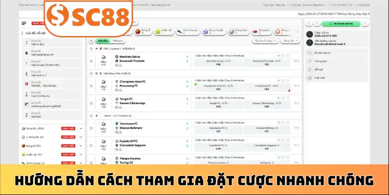 Hướng dẫn cách tham gia đặt cược nhanh chóng